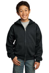 Port & Company ®  - Youth Core Fleece Full-Zip Hooded Sweatshirt.  PC90YZH